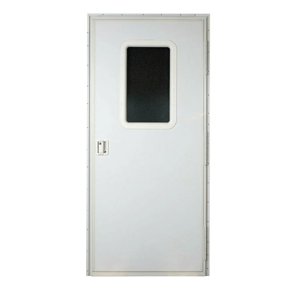 015-217717 – AP PRODUCTS Entry Door, Square Door 26 Inch Width x 72 Inch Height Right Side Hinges Polar White With Pe...